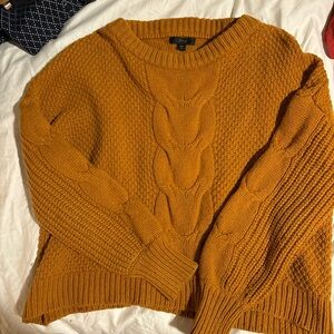J.Crew yellow/ Mustard cable knit Sweater